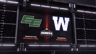 Madden 25 CFL Winnipeg Blue Bombers vs Edmonton Elks [upl. by Mollee]