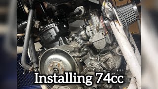 Installing 74cc on my Yamaha DT50 [upl. by Einreb]