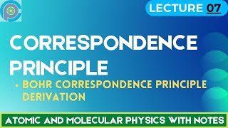 correspondence principle  bohr correspondence principle derivation [upl. by Anerol]