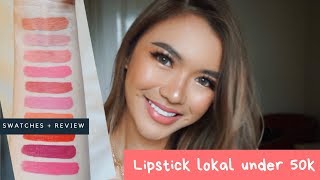 LIPSTICK LOCAL UNDER 50RB KUALITAS 500RB  VENUS SOFT MATTE LIP CREAM SWATCHES amp REVIEW [upl. by Hessney]