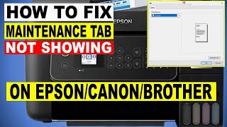 Fix Maintenance Tab Not Showing On EPSON CANON and HP Printer  No Printing Preferences Option [upl. by Ahsilla]