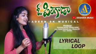 O Pillagada Lyrical Loop  Singer Srinidhi  Madeen Sk  New Folk Songs 2024  Akshaya Music [upl. by Schonfield]