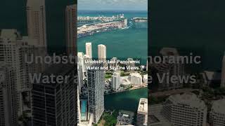 Rising above the coastline from Brickell Key The Residences at Mandarin Oriental Miami 🌴 [upl. by Pattin]