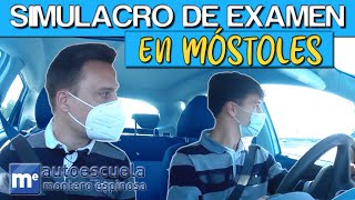 Simulacro examen práctico de coche en Móstoles polígono de las Nieves A5 Badajoz y Móstoles [upl. by Eram]