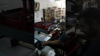 Serigrafi baskı makinası machine wood woodworking factory textile matbaa shoes [upl. by Hjerpe642]