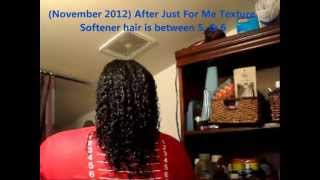 Texlax  3 month grow amp retain length check  Just For Me Texture Softener  texlaxed  texturizer [upl. by Hauge]