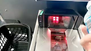 Diebold Nixdorf Self checkout at Aldi Kingston Park Newcastle [upl. by Annaihs]