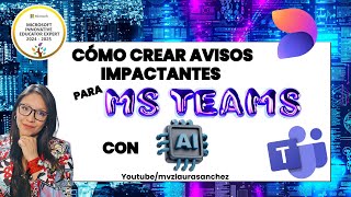 Cómo hacer anuncios en MS Teams con IA y Designer [upl. by Esserac]