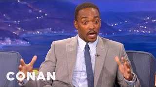 Anthony Mackies Dad Paid Kids To Beat Him Up  CONAN on TBS [upl. by Oivatco576]