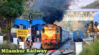 Trains Crossing Angadippuram  Nilambur Railway line  Palakkad And Nilambur Passenger Train  India [upl. by Travax]