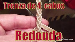 Tutorial Trenza de 4  quotEl Rincón del Sogueroquot [upl. by Ardied]