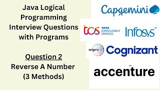 Java Logical Programming Interview Question  How to reverse A number itjobs2024 itjobs java [upl. by Anoed]