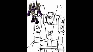 Drawing Blitzwing from tfa cuz why not Dont know how to draw the decepticon logo ibispaintx [upl. by Henderson]