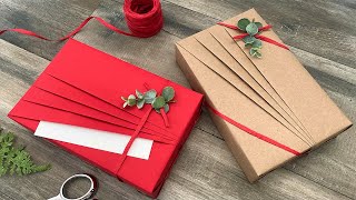 Fan Pleats Gift Wrapping  Gift Packaging Ideas  Paper Crafts [upl. by Kahle]