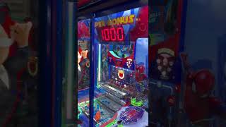 Spider Man Coin Pusher Jackpot arcade clawmachine shorts fyp [upl. by Aleik410]