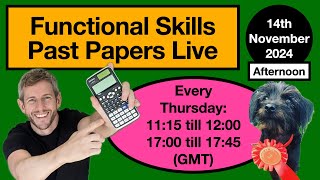 Part 2 NCFE Functionals Skills Maths Past Paper Live [upl. by Balas650]