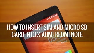 How to Insert SIM card and Micro SD card into Xiaomi Redmi Note [upl. by Nylatsirhc444]