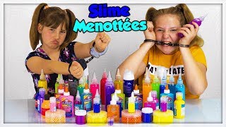 100 SECONDS MAKING SLIME HANDCUFFED CHALLENGE  FAIRE DU SLIME MENOTTÉES [upl. by Ruddie]