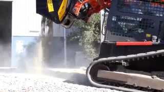 Our crusher bucket MBL at work with a Kubota skidsteer [upl. by Nij970]