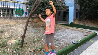 Wall Tennis Training 7 Years Old [upl. by Klug349]