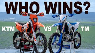 This is WAR  KTM 300 XCW vs TM EN 300 ES 2T Dirt Bike [upl. by Herod]