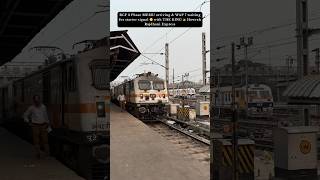 RCF 3Phase MEMU arriving amp WAP7 waiting for starter signal 🟡 with THE KING👑Howrah Rajdhani Express [upl. by Enna]