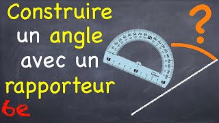 Construire un angle avec un rapporteur  6e [upl. by Frasco]