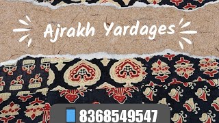 📱8368549547 showcasing Ajrakh yardages [upl. by Sesilu465]