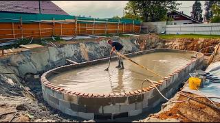 Man Builds Amazing Swimming Pool in His Backyard  Start to Finish Construction by patricktlee [upl. by Orlina]