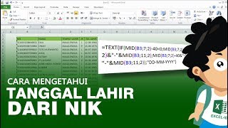 Cara Cepat Mengambil Tanggal Lahir dari NIK [upl. by Beth491]