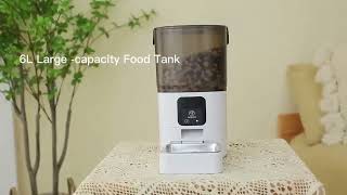 Automatic Cat Feeder 24G WiFi Enabled Smart Dry Food Dispenser with APP Control [upl. by Ehudd]