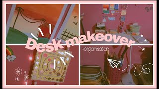 Aesthetic Indian Desk makeover  organization 🌷🌼  Minals study diaries 🌷 desk ytvideo study [upl. by Chafee]