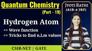 Hydrogen atom quantum mechanicsWave functionHow to find n l m quantum numbersSpherical harmonics [upl. by Deb76]