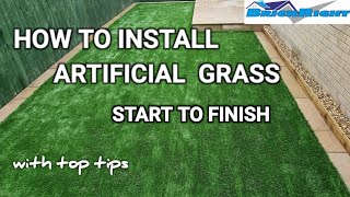 HOW TO INSTALL ARTIFICIAL GRASS with top tips [upl. by Howell]