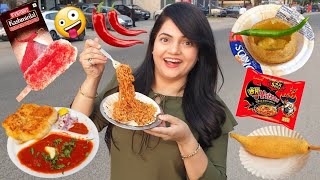 Living on SPICY FOOD for 24 HOURS Challenge  Food Challenge [upl. by Ynomrah776]