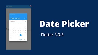 Flutter Tutorial  Date Picker in Flutter [upl. by Lorelie]