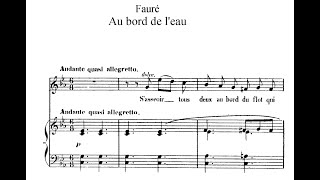 Au bord de l’eau C Minor Gabriel Fauré Piano Accompaniment [upl. by Samson]