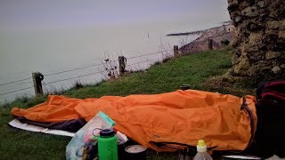 RAB BIVVY BAG WILD CAMP  RECULVER TOWERS KENT COAST [upl. by Gehman]