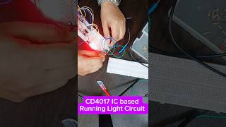 CD4017 IC based Running light controlling circuit training shortvideos [upl. by Liggett]