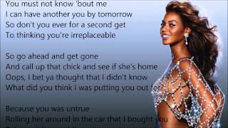 Beyonce – Irreplaceable Lyrics [upl. by Isbel]