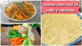 El auténtico Cuscús marroquí de pollo con verduras paso a paso a los principiantes muy facil dehacer [upl. by Akilak420]