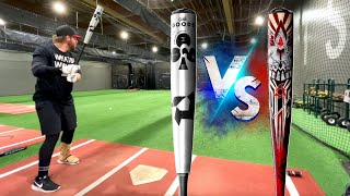 DeMarini The Goods vs Voodoo One BBCOR  Exit Velo Rematch [upl. by Haimirej]