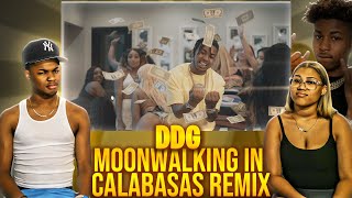 DDG  Moonwalking in Calabasas Remix feat Blueface Official Music Video REACTION [upl. by Natsyrk]