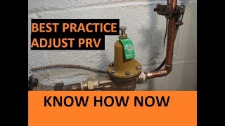 How to Adjust a Water Pressure Regulator Valve [upl. by Anij252]