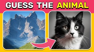 Guess the Hidden Animals by ILLUSIONS 🦌🌀🐵 Optical Illusion Hard Quiz [upl. by Tterrab]