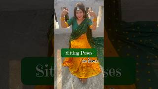 Sitting Poses in Saree ☺️ shortsviral shortsvideo howtopose pose shorts viral [upl. by Eireva]