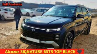 HYUNDAI ALCAZAR NEW FACELIFT 2024 SIGNATURE AUTO DIESEL BLACK🖤 alcazar youtube cars hyundai new [upl. by Altheta226]