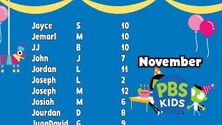 Jax PBS Kids Club November Birthdays [upl. by Laved]