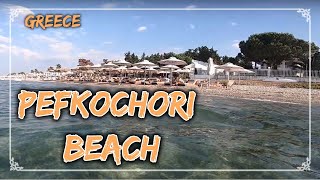 Pefkochori beach near Agistri beach bar in Halkidiki [upl. by Tnomal]