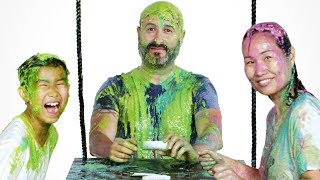 Maddoxs Family Gets Slimed  Partners in Slime  HiHo Kids [upl. by Ycrep]